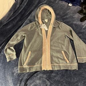 Chicos zenergy petite hooded zip jacket